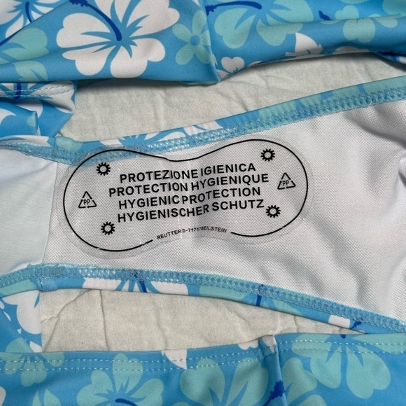 Hibiscus tankinie set blue white new no tag XL floral - Picture 7 of 9